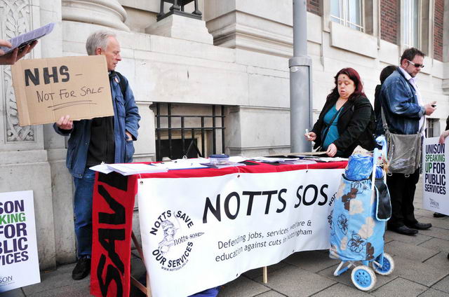 notts sos stall nhs listening event 18 May 2011