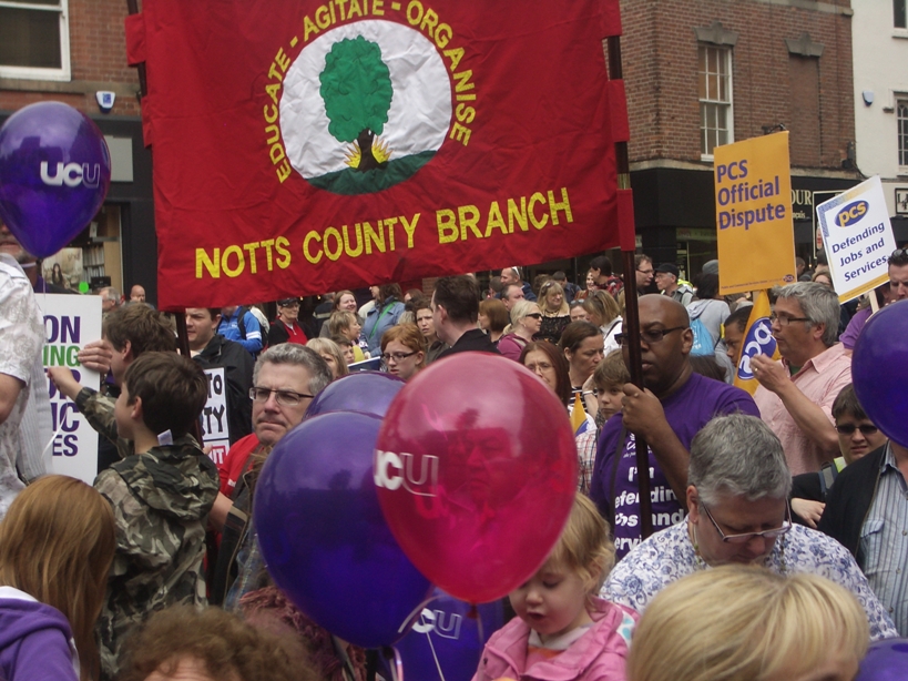 Nottingham coordinated strike day 30th June 2011
