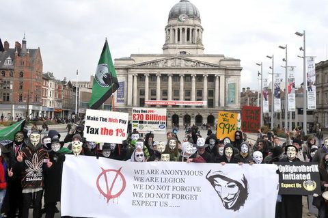 Nottingham Anonymous demo 23th February 2013